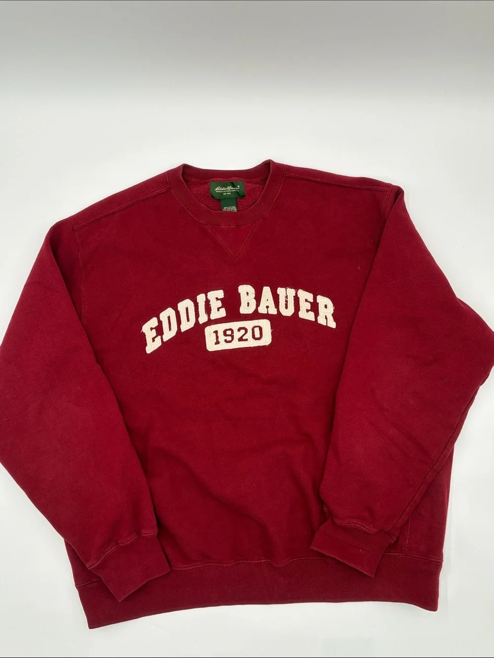 Eddie Bauer 1920 Red Crewneck Sweatshirt Men’s Large Vintage Style